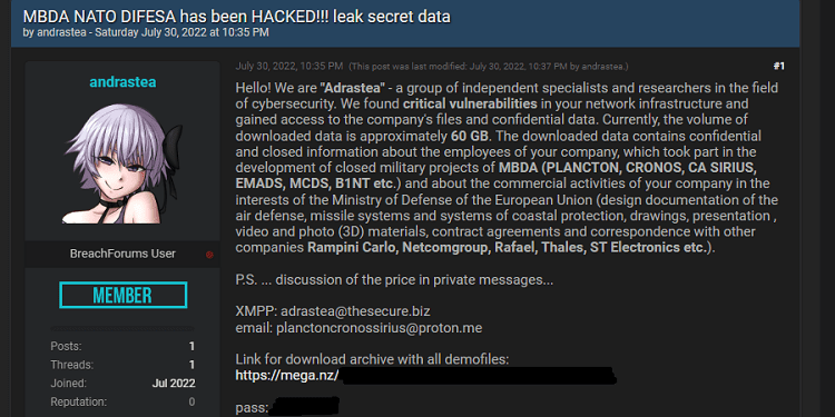 https://gagadget.com/en/152685-hackers-hacked-into-europes-largest-missile-manufacturer-mbda-60-gb-of-data-on-sams-missile-systems-and-contracts-stolen/