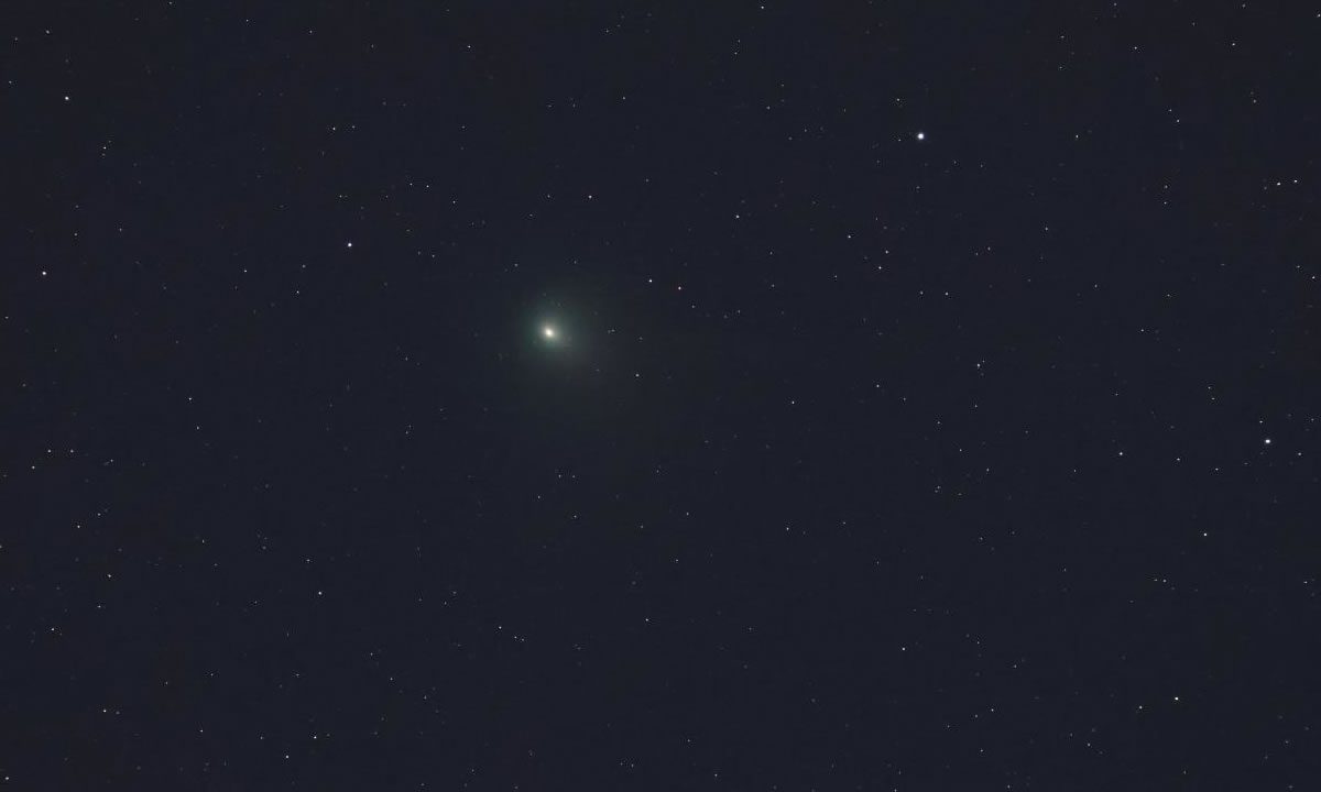 A view of a green comet named Comet C/2022 E3 (ZTF), over Kryoneri, Greece, February 1, 2023. (REUTERS)