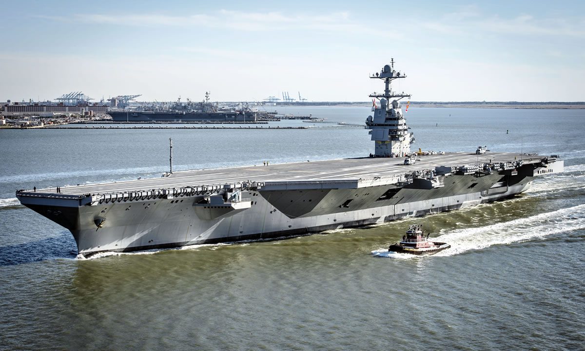 The U.S. aircraft carrier USS Gerald R