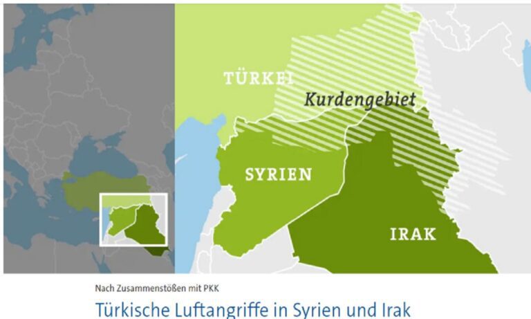Κουρδιστάν: Οι Γερμανοί δημοσίευσαν χάρτη του κράτους και οι Τούρκοι έγιναν έξαλλοι