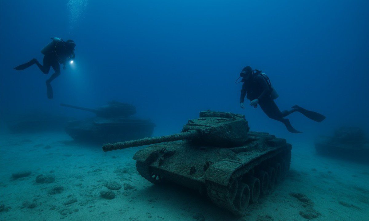 Νεκροταφείο αρμάτων στον βυθό: Τα όπλα του πολέμου έγιναν ύφαλοι ζωής