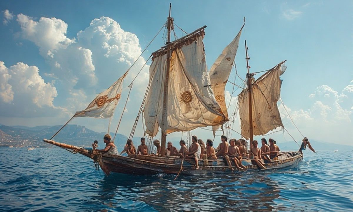 Αρχαίοι Έλληνες θαλασσοπόροι ταξιδεύουν για την Αμερική