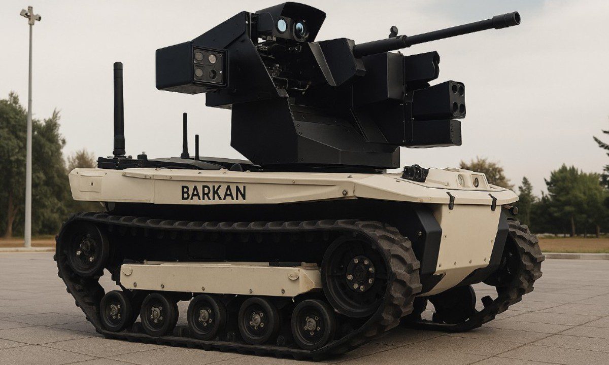Το ρομποτικό όχημα μάχης Barkan UGV της HAVELSAN στο πεδίο. Εξοπλισμένο με τεχνητή νοημοσύνη, κάμερες, και όπλα λέιζερ. Τι θέλει η Τουρκία