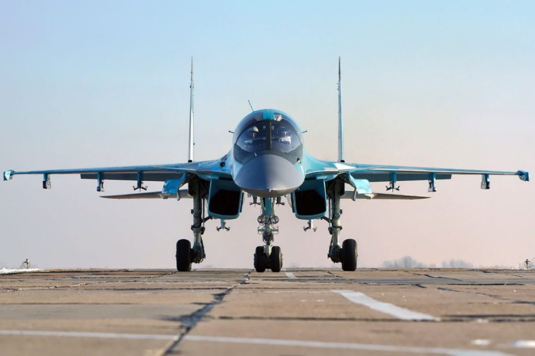 Μαχητικό-βομβαρδιστικό Su-34 των Ρωσικών Αεροδιαστημικών Δυνάμεων. Φωτογραφία από ανοιχτές πηγές.