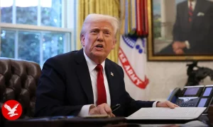 μέσα στο Air Force One, ο Ντόναλντ Τραμπ