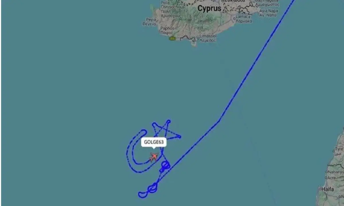 Πρόκληση από τουρκικό UAV - Σχεδίασε την ημισέληνο νότια της Κύπρου