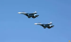 Μαχητικά Su-30SM2 της Πολεμικής Αεροπορίας της Λευκορωσίας. Αύγουστος 2025. Πηγή: Υπουργείο Άμυνας της Λευκορωσίας