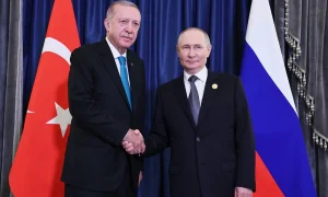 ο Τούρκος Πρόεδρος, Ρετζέπ Ταγίπ Ερντογάν, και ο Ρώσος ομόλογός του, Βλαντιμίρ Πούτιν