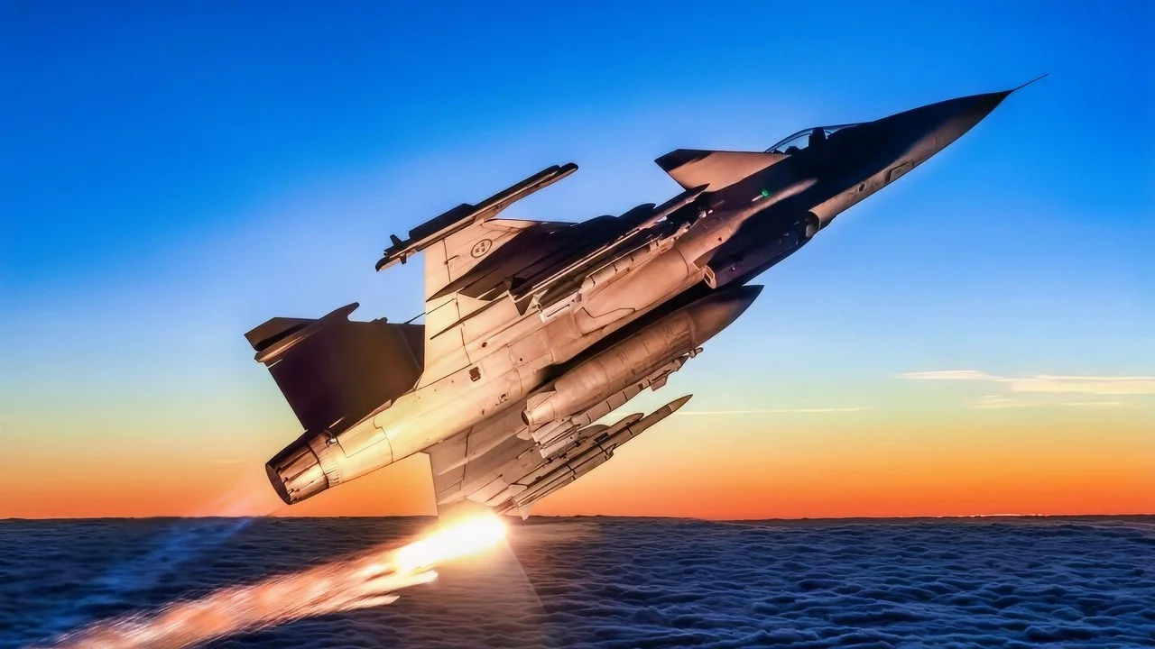 SAAB JAS 39 Gripen Fighter. Image Credit: SAAB.