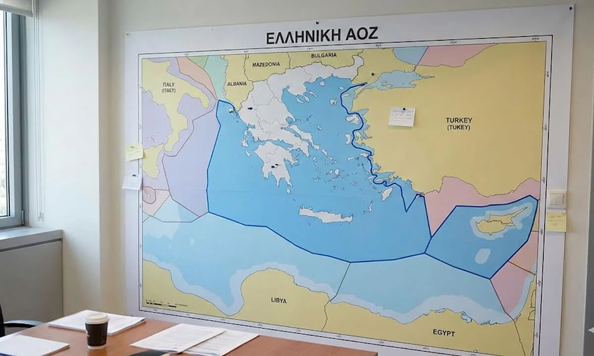 Η Ελλάδα έχει τέσσερις θάλασσες: το Ιόνιο, το Αιγαίο, το Κρητικό και την Ανατολική Μεσόγειο. - ΑΟΖ