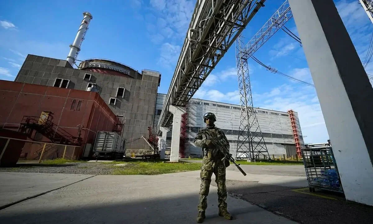 A Russian serviceman at the Zaporizhzhia Nuclear Power Plant (ZNPP). Ukraine. Photo credits: Defense Intelligence of Ukraine