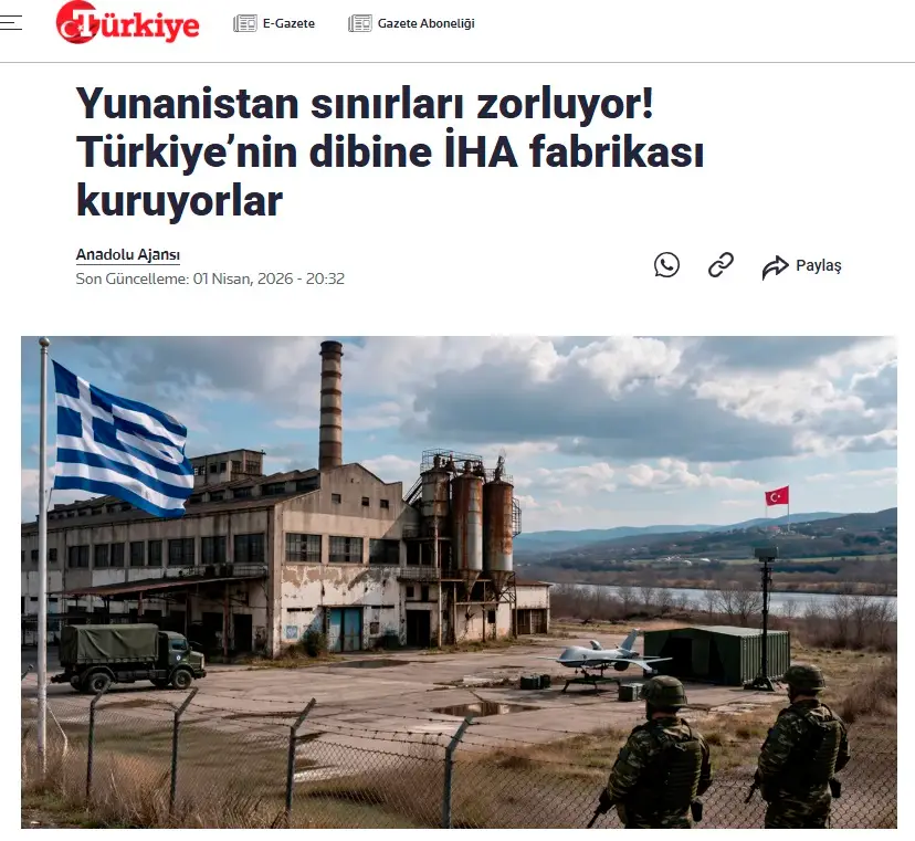 turkia, ellada, ellinotourkika, drone, ergostasio, orestiada